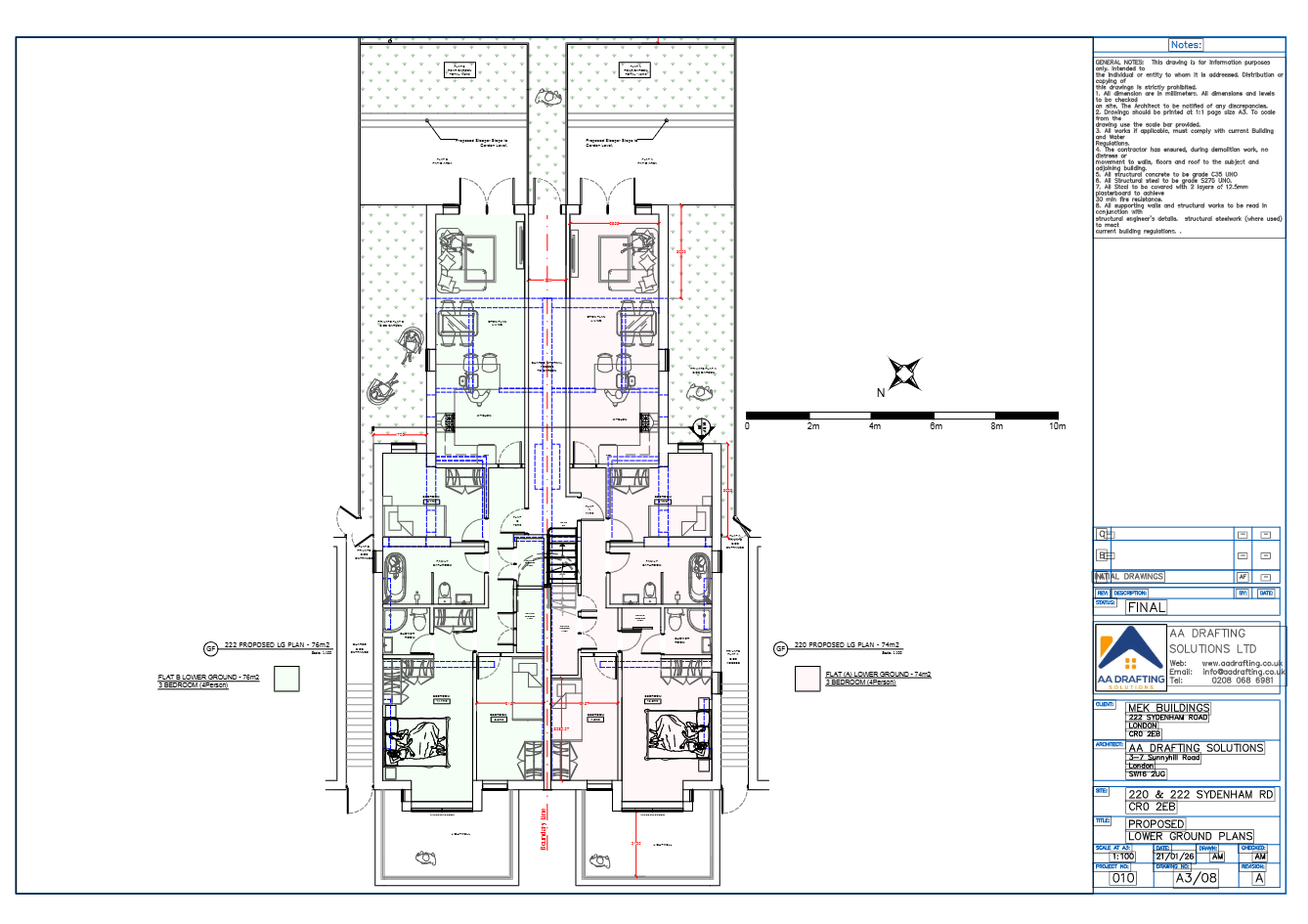 PROPOSED DRAWINGS 220_222 Sydenham Road CR0 2EB